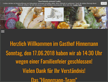 Tablet Screenshot of gasthof-hinnemann.de